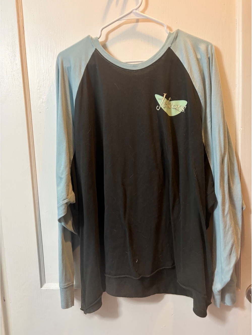 The Jetsons Long Sleeve Raglan Shirt Size 5 Black and Light Blue